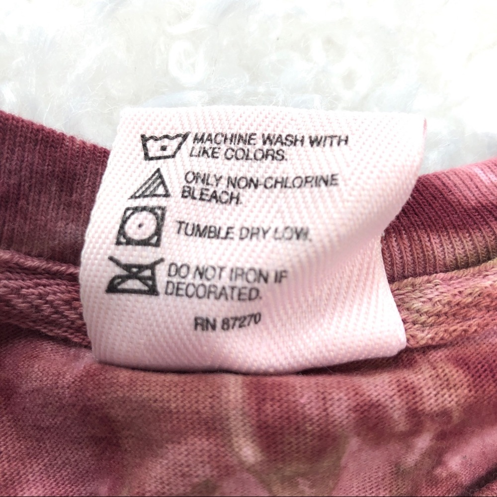 Ivory Ella Tie Dye Long Sleeve Logo T-Shirt - Picture 4 of 5
